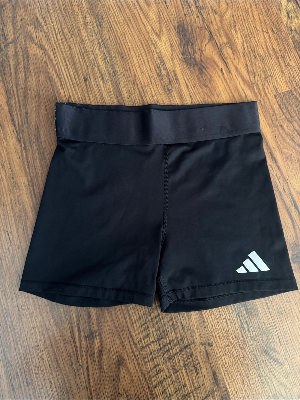 adidas Black Women's Athletic Bike Shorts with Reflective Logo 18.T